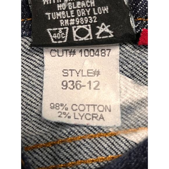 Red Engine Vintage Jeans Women's size 27 Cropped Dark Wash Denim Stretch Blue - Picture 8 of 11